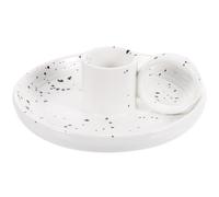 Ceramic Palo Santo Holder Smudging Bowl Incense Burner Stick Holder Sage Holder Scent Wood Stand Tray with Handle for Ritual Witchcraft Supplies White