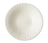Ceramic Party Tray, White Ceramic Salad Plates, Embossed Salad Plates | Restaurant Kitchen Dish, Scratch-Resistant, Chip-Resistant, Oven Microwave Dishwasher Safe