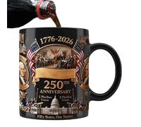 Ceramic | Patriotic Tableware for 250th American - 450 ml with American Flag 250th - for Tea, Milk, Cappuccino, Water, Kitchen, Office, Party, Men, Women