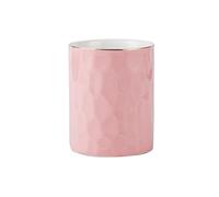 Ceramic Pen Holder Stand Cup Pencil Holder Organizer Makeup Brush Holders for Home Office Desk (Pink)