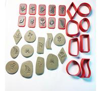Ceramic Pendant & Jewelry Making Kit - Clay Cutters, Stamps & Tools for Pottery, Porcelain & Polymer Clay Crafting - DIY Necklace, Earring & Charm Making for Beginners & Professionals