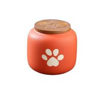 Ceramic Pet Ashes Storage Box 180/500ml, Cute Cremation Urn for Dog Cat Ashes in Multiple Colors(-Red-180ml)