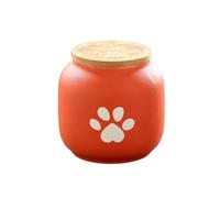 Ceramic Pet Ashes Storage Box 180/500ml, Cute Cremation Urn for Dog Cat Ashes in Multiple Colors(-Red-500ml)