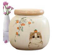 Ceramic Pet Urn - 150 Cubic Inch Cat Ashes Urn, Glossy White Memorial Keepsake, Hair Cremation Remembrance Ornament | Pet Memorial Box for Funeral Sympathy Loss Grief