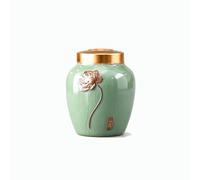 Ceramic Pet Urn Cremation Keepsake The lotus relief is elegant and graceful Small Memorial Elegant Holder with Pet-Shaped Lid for Cat or Dog Ashes