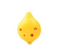 Ceramic Piccolo 12 Hole Alto AC Ocarina For Beginners In The Key Of C(Yellow 6-hole AC flat mouth model)