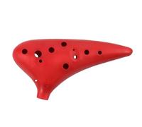 Ceramic Piccolo 12 Hole Suitable For Music Lovers And Beginners To Play Ocarina Instruments(Red)