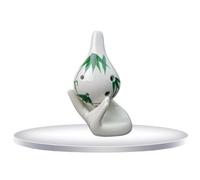 Ceramic Piccolo 6 Hole Ocarina Instrument In The Middle C Key Suitable For Beginners(Green)