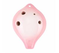 Ceramic Piccolo Ceramic Ocarina 6 Hole Alto Playing SF Treble F Musical Instrument(Pink)