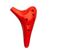 Ceramic Piccolo The 12 hole ocarina is suitable for music lovers and professional players(Red)