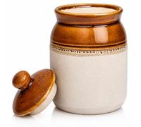 Ceramic Pickle Jar with Lid Kitchen Food Storage Canister Sugar Salt Spices
