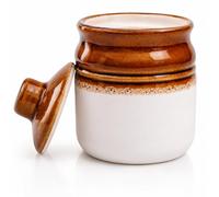 Ceramic Pickle Jar with Lid Kitchen Food Storage Canister Sugar Salt Spices