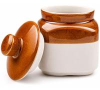 Ceramic Pickle Jar with Lid Kitchen Food Storage Canister Sugar Salt Spices