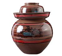Ceramic Pickling Jars, Traditional Chinese Porcelain Ceramic Pickling Pot,Fermenting Jar with Water Seal Airlock Lid Stoneware(7.5KG)