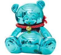 Ceramic Piggy Bank Electroplated Bear Coin Bank Coin Bank Creative Piggy Bank Living Room Bookshelf Decoration Souvenir(Blu)