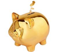 Ceramic Piggy Bank, Mini Small Cute Coin Money Box, Pig Money Bank, Coin Bank, Saving Coin Box, Birthday Gift, Durable Animal Figurine Storage Pot, Toy Desktop Decoration, for Boys Girls Kids Adults