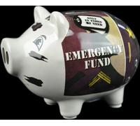 Ceramic Piggy Bank Secure Safe Savings Cash Money Box Coins Novelty Emergency Fund