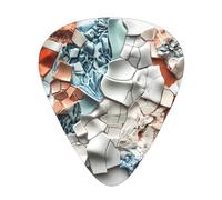 Ceramic Pixel Fragments Wzywhj Prints Abs Guitar Picks 12 Piece, Easy Grip Uke Picks For Your Bass, Ukulele, Acoustic Or Electric Guitar