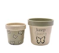 Ceramic Plant Pots Butterfly Design 2 Sizes Country Living