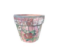 Ceramic Plant Pots Indoor Pots Set With Drainage Holes 7.28inch Modern Decorative Pots Outdoor Plants Lilies Cacti Succulents Snakes And Bamboo (Pink),Pink