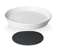 Ceramic Plant Saucers, 10 Inch (11 Inch) Plant Trays, Durable Round Glazed Ceramic Flower Plant Water Drip Tray for Pots Planter, Heavy Duty Plant Dish Plant Plate to Catch Water for Indoor & Outdoor