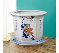 Ceramic Planter Indoor Plant Pots Plant Pots Indoor Blue and White Porcelain Flowerpot Planter Flower Nursery Pot Orchid Ceramics Bonsai Orchid Pot Indoor Planter Orchid Pots