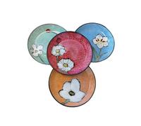 Ceramic Plates For Kitchen, 8 in - Plates Set of 4 - For Salad,Steak,Dessert,Bread, Pasta,Appetizer, Serving etc - Dishwasher, Microwave, and Oven Safe - For Breakfast, Lunch and Dinner (8 Inch)