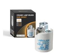 LEDSone Ceramic Porcelain E27 Light Socket,E27 Edison Screw Heat Vintage Lamp Light Bulb Holder - 1PCs