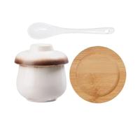 Ceramic Pot For Steaming - 250ml Small Porcelain Waterproof Soup Pot - Kitchen Noodle Bowl Steamer Cup,for Vegetable Soups Desserts Bird Appetizers