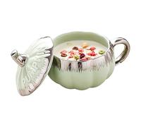 Ceramic Pumpkin Mug - 15cm Cute Fall Cup, Halloween Drink Festive Autumn Bowl | Lid Spoon Coffee Cup for Home Studio Candy Serving Warm Seasonal Drinks Decorative Display Harvest Theme Table