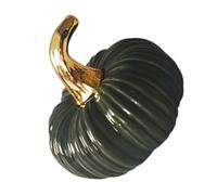 Ceramic Pumpkin Ornament Green Mini Figurine for Autumn Home Office