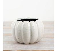 Ceramic Pumpkin Planter Pot Glazed 14Cm