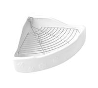 Ceramic Rabbit Litter Box Potty Corner Toilet Box Anti Splashing Corner Litter Pan for Ferret, Bunny, Chinchilla- White