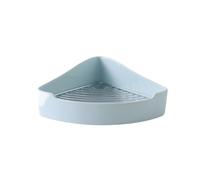 Ceramic Rabbit Litter Box With Removable Grid, 2-Tier Easy-Clean Potty For Hamsters/Chinchillas, Training Tray(Blue)