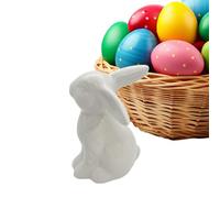 Ceramic Rabbits Easter Figure White Bunny Bunny Statue Statues Porcelain Figure Decorative Rabbit White Ceramic Rabbits Figure Easter Bunnies Collectible Figures