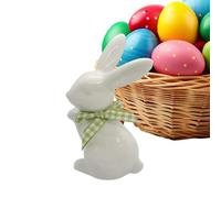 Ceramic Rabbits Easter Figure White Bunny Bunny Statue Statues Porcelain Figure Decorative Rabbit White Ceramic Rabbits Figure Easter Bunnies Collectible Figures