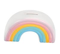 Ceramic Rainbow Coin Bank for Children Home Ornament | Money Saving, Organizing Coins and Bills, Creative Lovely Beautiful Style, Table Birthdays Use