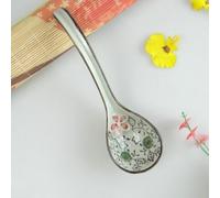 Ceramic Ramen Spoons,Japanese Style Asian Soup Spoons for Ramen,Porcelain Chinese Soup Spoons(A)