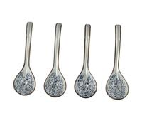 Ceramic Ramen Spoons,Japanese Style Asian Soup Spoons for Ramen,Porcelain Chinese Soup Spoons(B)