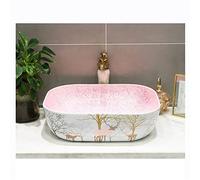 Ceramic Rectangle Countertop Basin Unit,Bathroom Toilet Wash Basin Sink European Art, Sink Basin Single Hole Faucet/14526