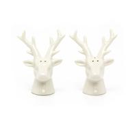 Ceramic Reindeer Salt & Pepper Set | Christmas Salt and Pepper Pots Salt and Pepper Shakers | 2 Piece Stag Cruet Set Salt and Pepper Pots