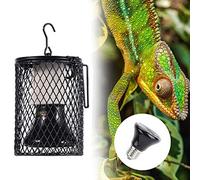Ceramic Reptile Heating Lamp,E27 Heater Guard Holder with Power Switch,100W Infrared Reptile Heat Light Bulb for Tortoise/Lizard/Snake/Frog,UK Plug 220-230V