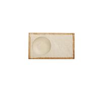 Ceramic retro gradient glaze special-shaped pendulum plate fresh and exquisite personality color glaze -7.5-inch rectangular plate-yellow flower