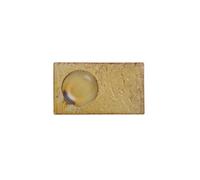 Ceramic retro gradient glaze special-shaped pendulum plate fresh and exquisite personality color glaze -7.5-inch rectangular plate-red yellow