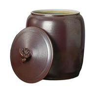 Ceramic Rice Container with Airtight Lid for Kitchen Pantry Storage, Food Grade Dispenser for Grains, Beans, Dry Goods