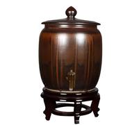 Ceramic Rice Storage Containe, Chinese Dispenser With Lid, Dispenser, Jar, Classic Food Stor age Porcelain Bottle, Beans Corns Wheat Oatmeal Grain Bin