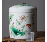 Ceramic Rice Storage Container - Sealed Bucket, Box, Jar, and Dispenser Large Capacity Pot Cat Dog Food Stor age Chinese