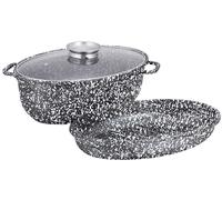 CERAMIC ROASTING PAN 38cm WITH GRILL AND LID KLAUSBERG KB-7367