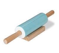 Ceramic Rolling Pin,16 inch with Wooden Handle and Stand, Rolling Pin for Baking Pastry, Pizza, Dough, Cookie, Pie Crust, Pasta, Bakery, Non-Stick Surface, Easy to Clean (Turquoise)