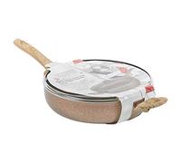 Ceramic Rose Gold Induction Cooking Pots Pans Frying Pan Cookware Set (28cm Deep Sauté Pan)